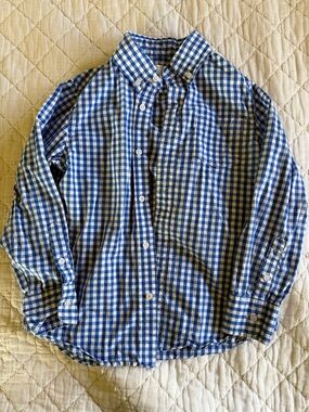 Crewcuts Blue and White Gingham Shirt (6/7)